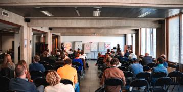 Attendants of the Workshop listening to the speakers in Wallonia